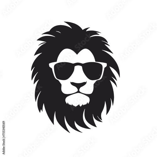 Wallpaper Mural Lion with sunglasses Silhouette  Torontodigital.ca