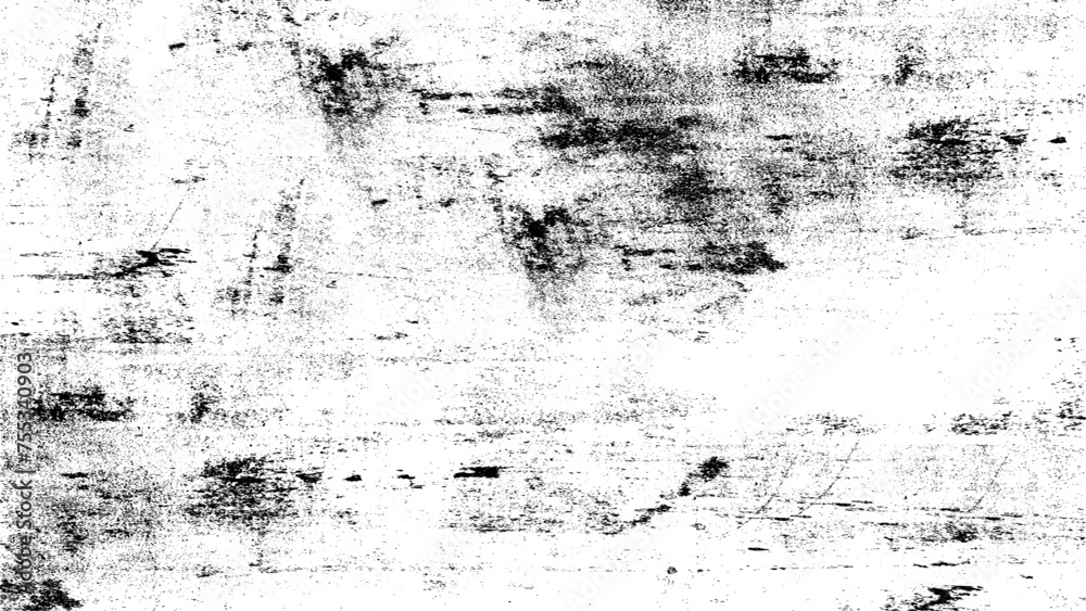 Scratch Grunge Urban Background. Texture Vector. Dust Overlay Distress Grain. Abstract monochrome grunge background. Black and white vintage pattern Vector illustration. 
