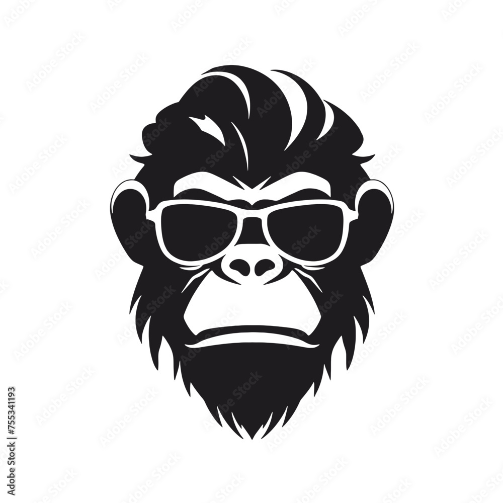 cool monkey logo design vector illustrator cool monkey logo design vector illustrator