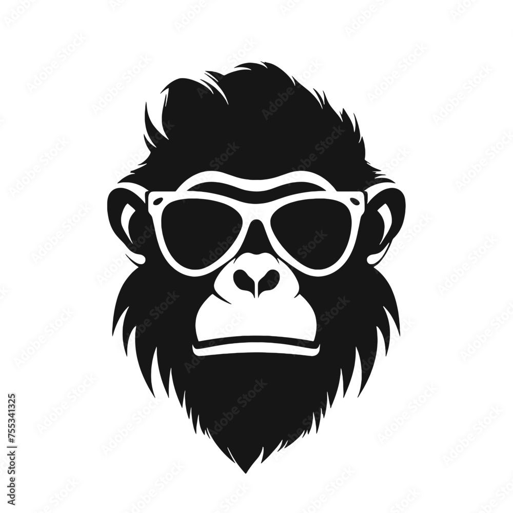 cool monkey logo design vector illustrator cool monkey logo design vector illustrator