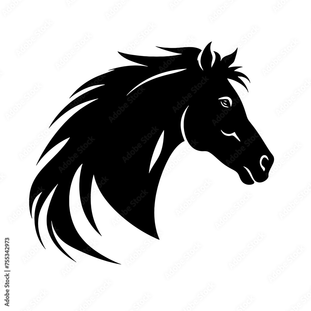 Horse head vector Silhouette Horse head vector Silhouette