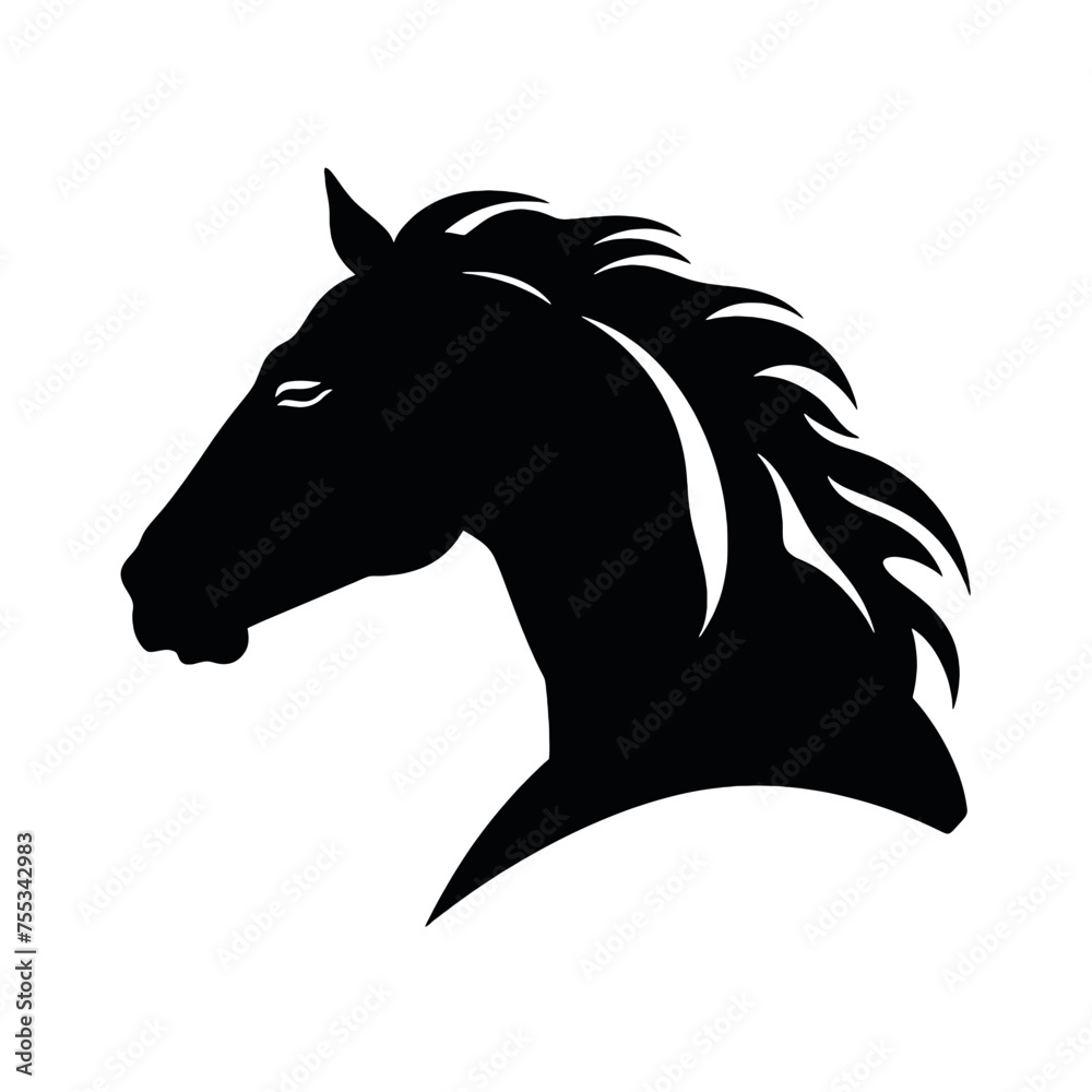 Horse head vector Silhouette Horse head vector Silhouette