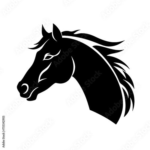 Horse head vector Silhouette 