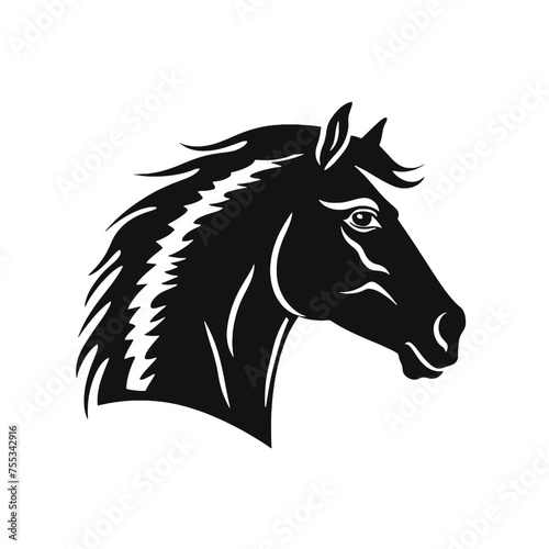 Horse head vector Silhouette 