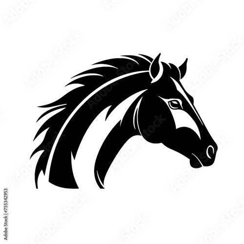 Fototapeta Naklejka Na Ścianę i Meble -  Horse head vector Silhouette 