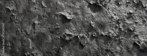Monochrome Lunar Surface with Craters Texture
