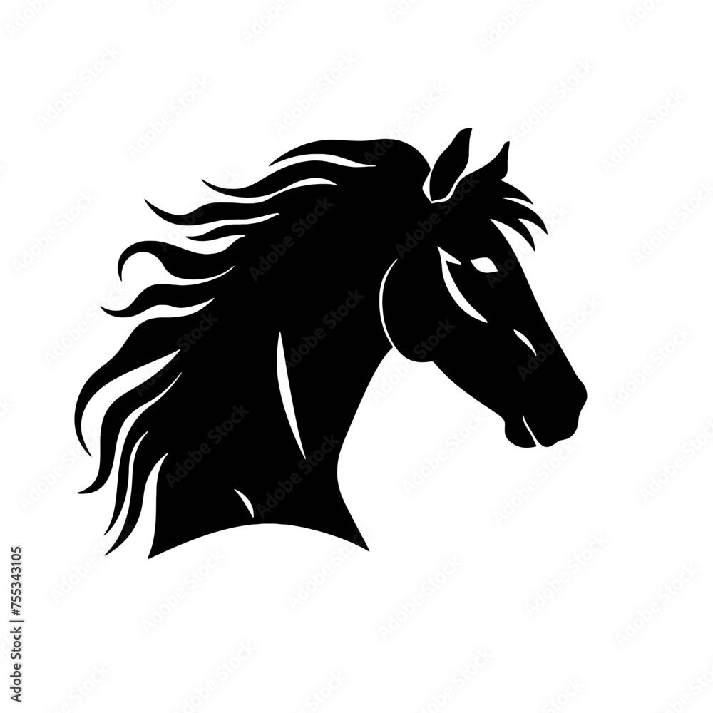 Horse head vector Silhouette Horse head vector Silhouette