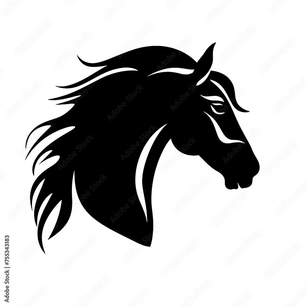 Horse head vector Silhouette 