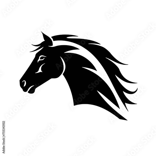 Horse head vector Silhouette 