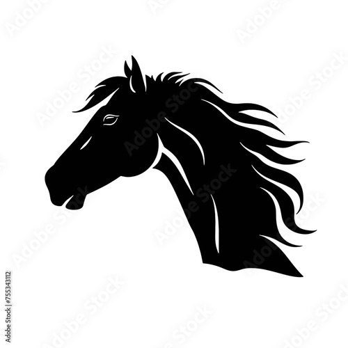 Horse head vector Silhouette 
