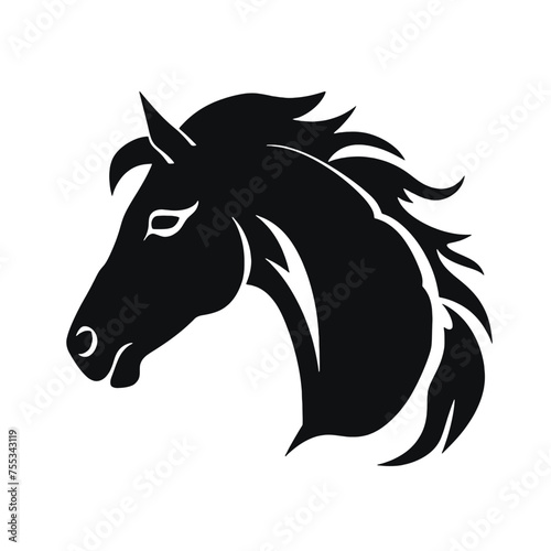 Horse head vector Silhouette  © vectorcyan