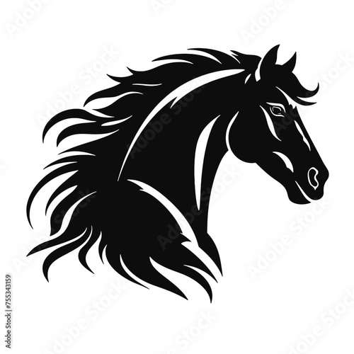 Horse head vector Silhouette 
