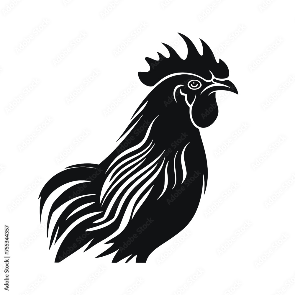 Fototapeta premium rooster Silhouette 
