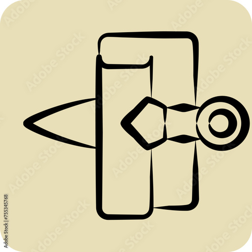 Icon Epistle. related to Ninja symbol. hand drawn style. simple design editable. simple illustration