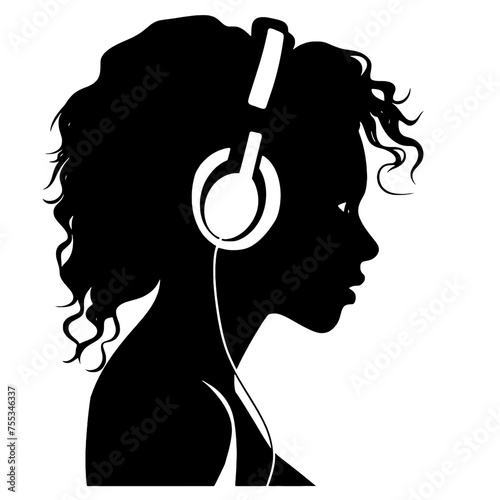 girl with headphones 