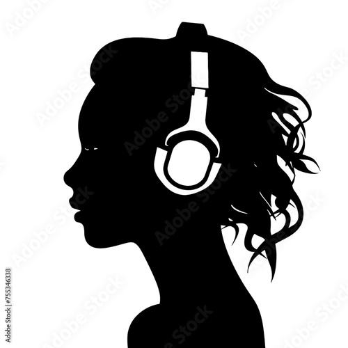 girl with headphones 