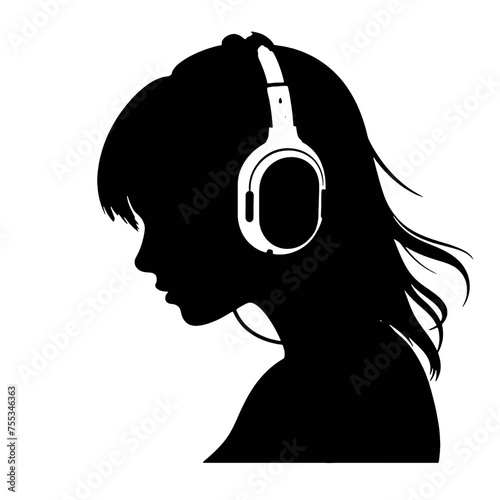 girl with headphones 