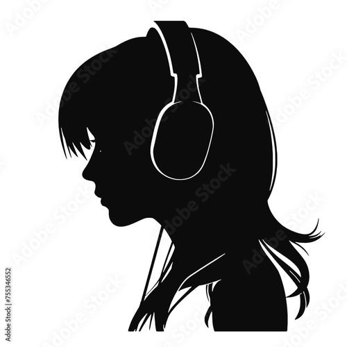 girl with headphones 