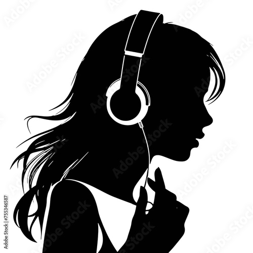 girl with headphones 