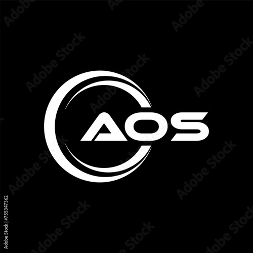 AOS Letter Logo Design, Inspiration for a Unique Identity. Modern Elegance and Creative Design. Watermark Your Success with the Striking this Logo. photo