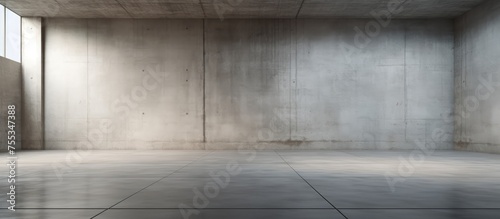 An empty room with plain concrete walls and a concrete floor. The space is devoid of any furniture or decorations, creating a stark and minimalist environment.