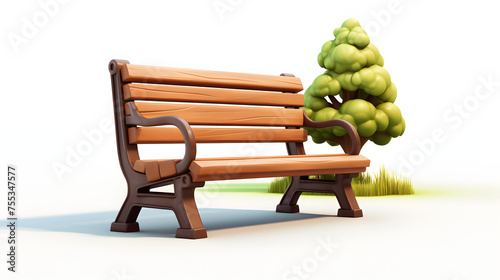 Fototapeta Naklejka Na Ścianę i Meble -  Bench 3d rendering