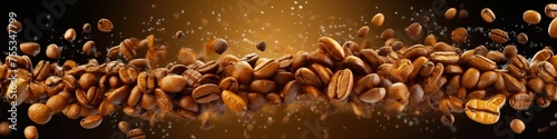 Coffee beans, a coffee bean banner