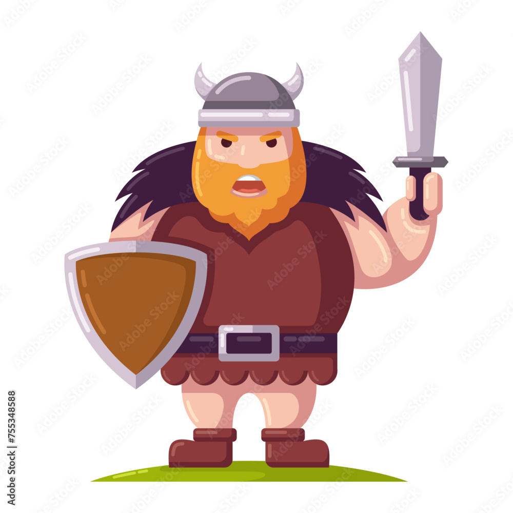 Viking Flat Illustration Design