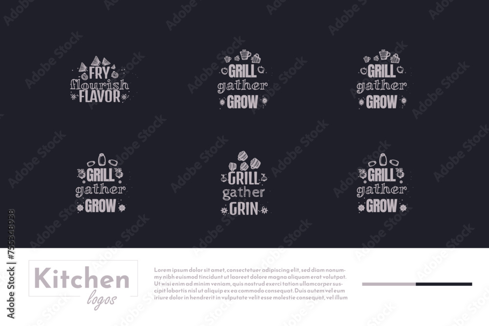 Unique Kitchen quotes Bundle Artwork classic style