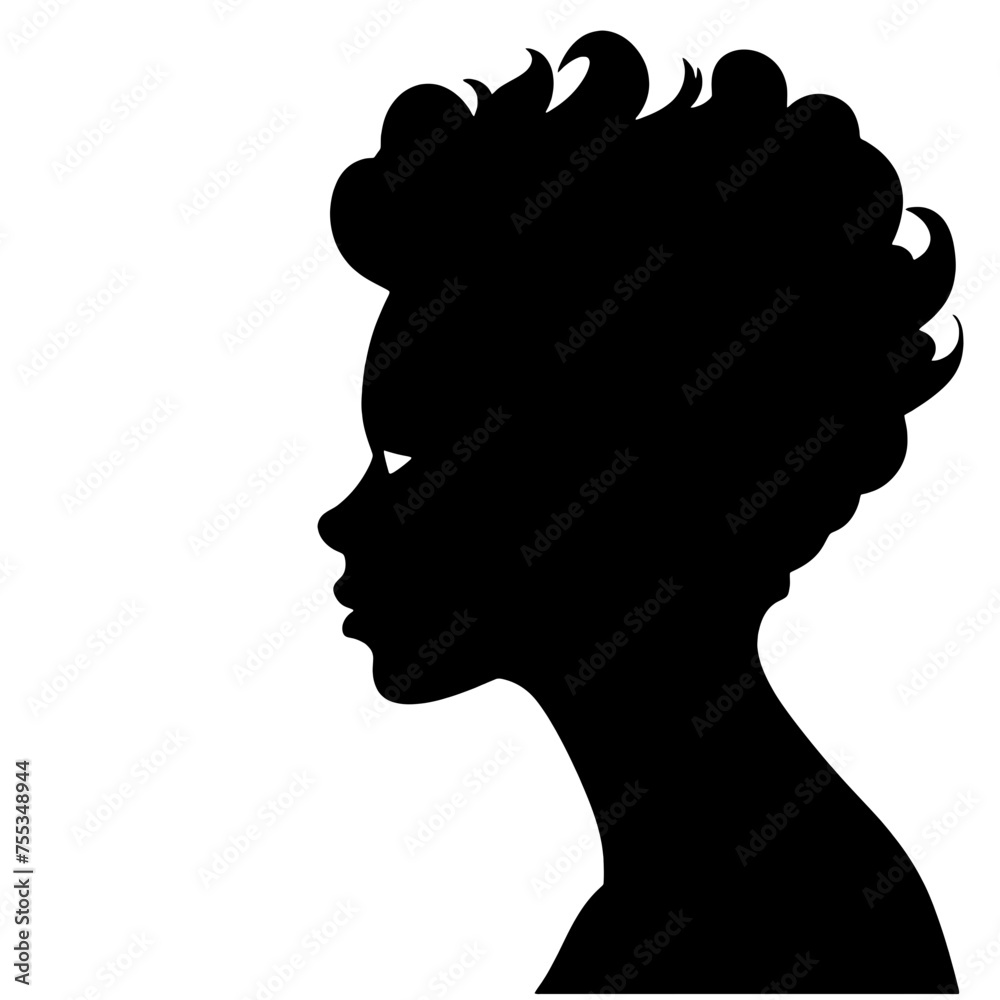 beauty girl illustration isolated on clear background,  idea for business cards, templates, web, brochure, posters, postcards, salon