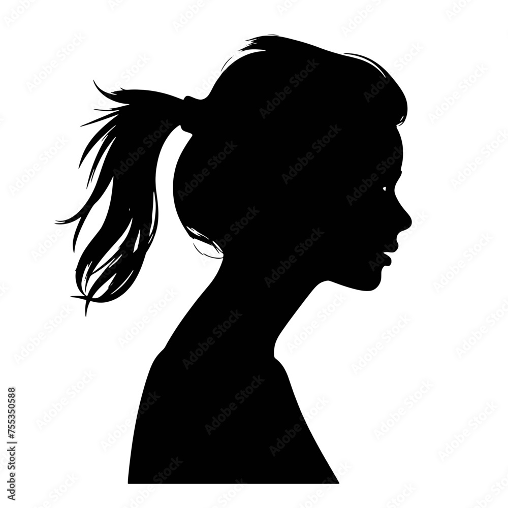 Girl Profile silhouette faces Girl Profile silhouette faces