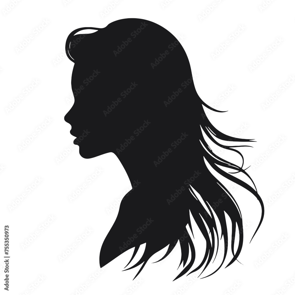 Girl Profile silhouette faces Girl Profile silhouette faces