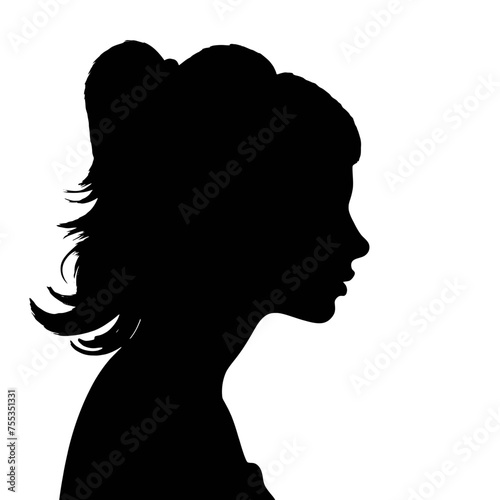 Beautiful profile of young woman Silhouette   © vectorcyan
