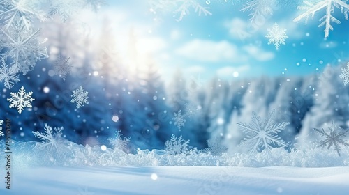 Christmas background with snowflakes. Illustration.