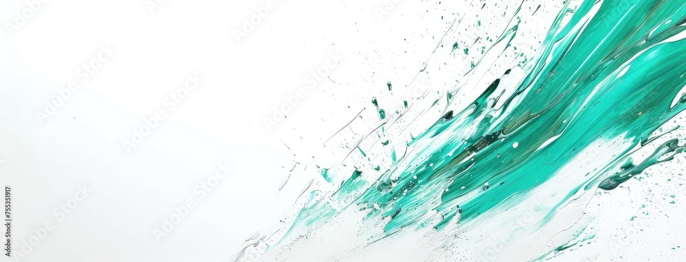 Dynamic Turquoise Splash Abstract Background