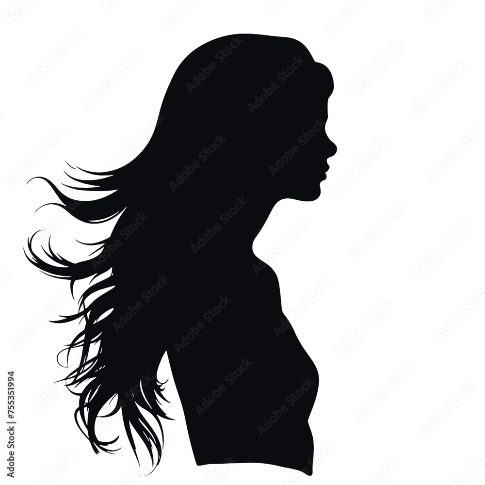 female face silhouette or icon. woman avatar profile. Unknown or anonymous famale. Vector illustration. female face silhouette or icon. woman avatar profile. Unknown or anonymous famale. Vector illustration.