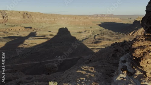 Aerial flyover of a Butte in Valley of the Gods, UT, 4K