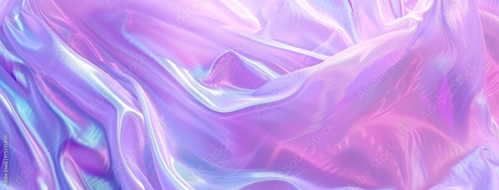 Obraz premium Colorful Iridescent Fabric Texture for Backgrounds
