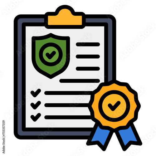 Financial Compliance Icon Element For Design