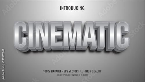 Cinematic editable text effect