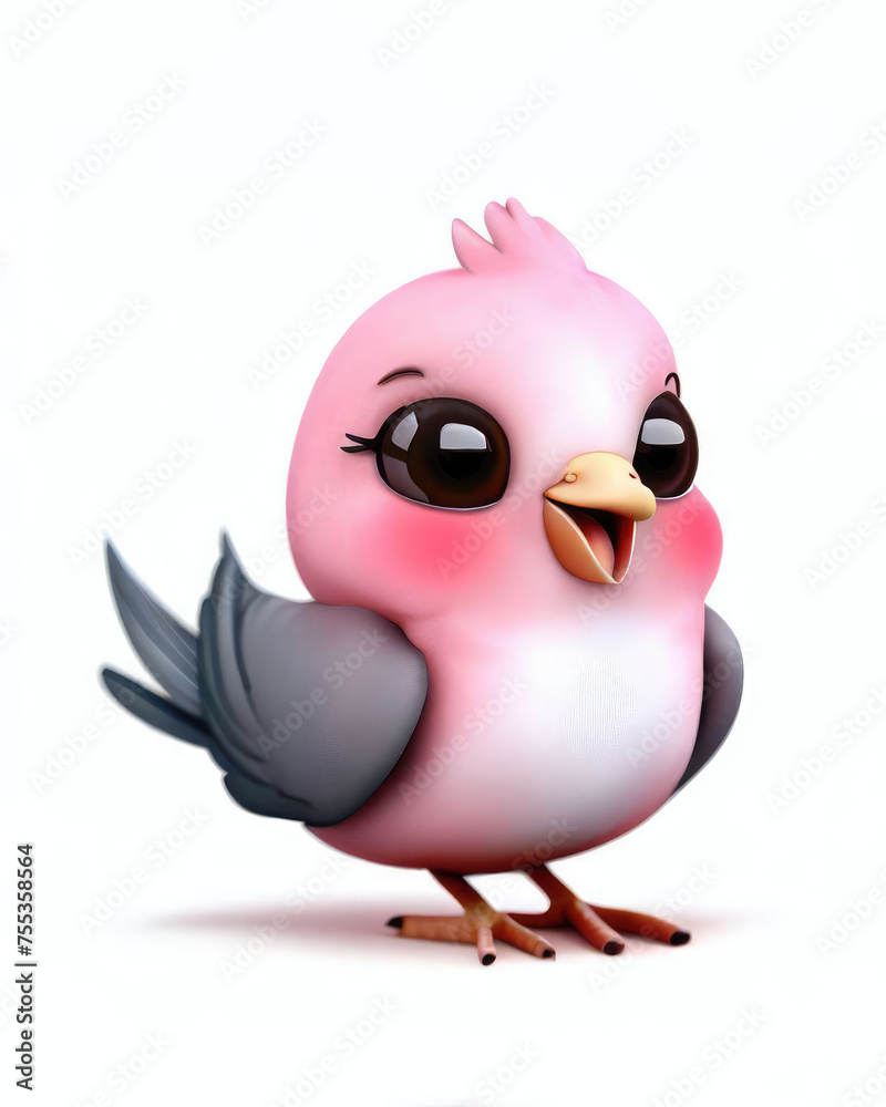 3D Cute Pigeon character