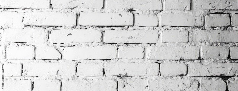 White Painted Brick Wall Textured Backdrop