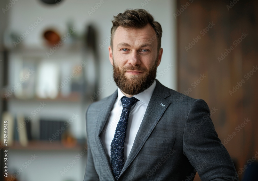 Confident Businessman in Suit: Professional Male Portrait for Corporate Use Confident Businessman in Suit: Professional Male Portrait for Corporate Use