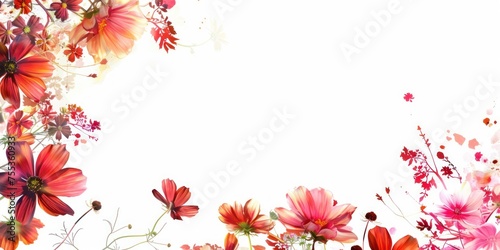 Background design  flowers  lots of white space