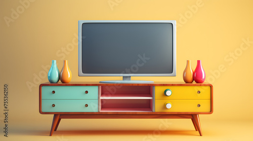Fototapeta Naklejka Na Ścianę i Meble -  TV Stand 3d rendering