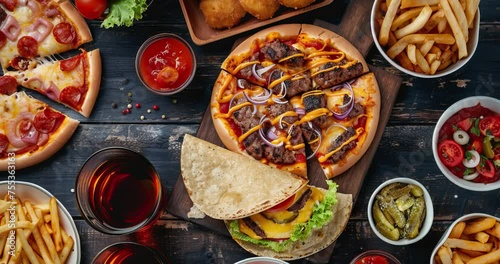 National fast food day background concept. 