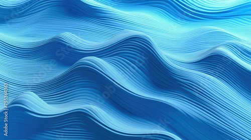 3d rendering of abstract blue wavy background. AI generated © AKA-RA