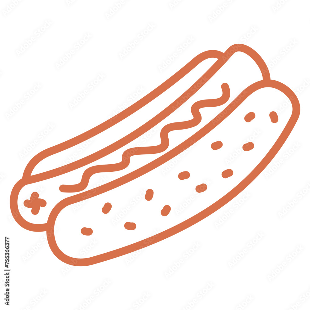 Hot Dog Icon Element For Design Hot Dog Icon Element For Design