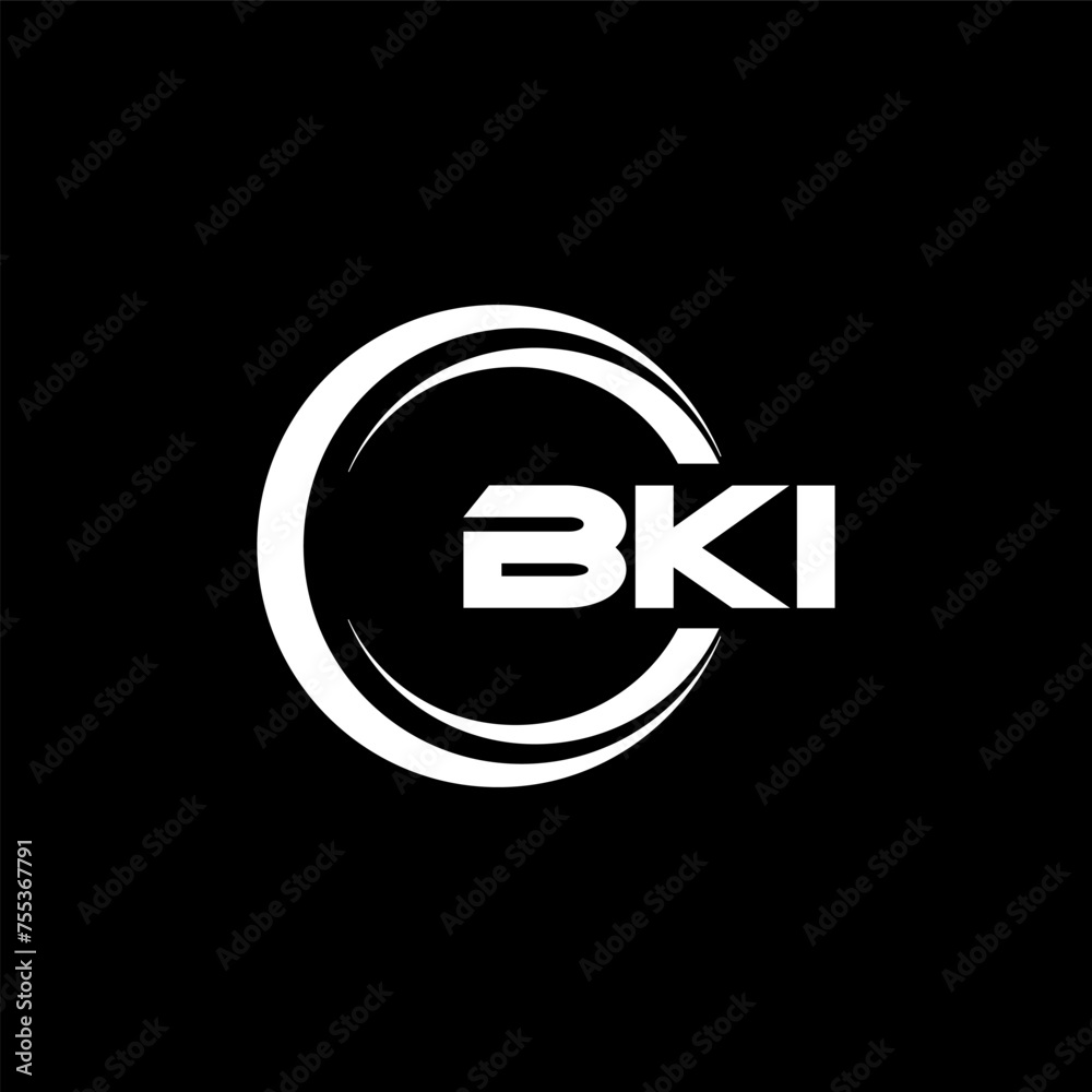 BKI letter logo design with black background in illustrator, cube logo, vector logo, modern alphabet font overlap style. calligraphy designs for logo, Poster, Invitation, etc. BKI letter logo design with black background in illustrator, cube logo, vector logo, modern alphabet font overlap style. calligraphy designs for logo, Poster, Invitation, etc.