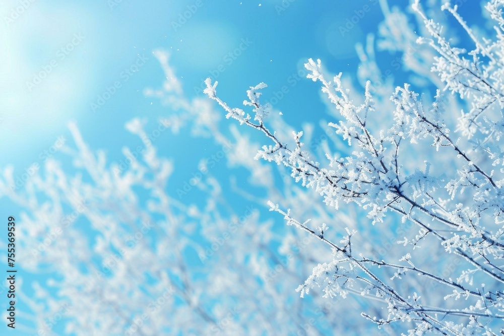 A frosty gradient from a crisp ice blue to a pure white, invoking the chill and beauty of winter